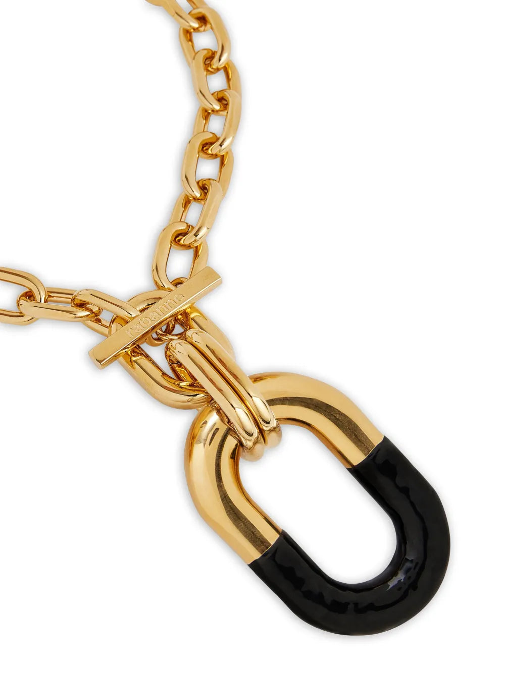 RABANNE COLLANA CHOCKER ANELLO BLACK GOLD