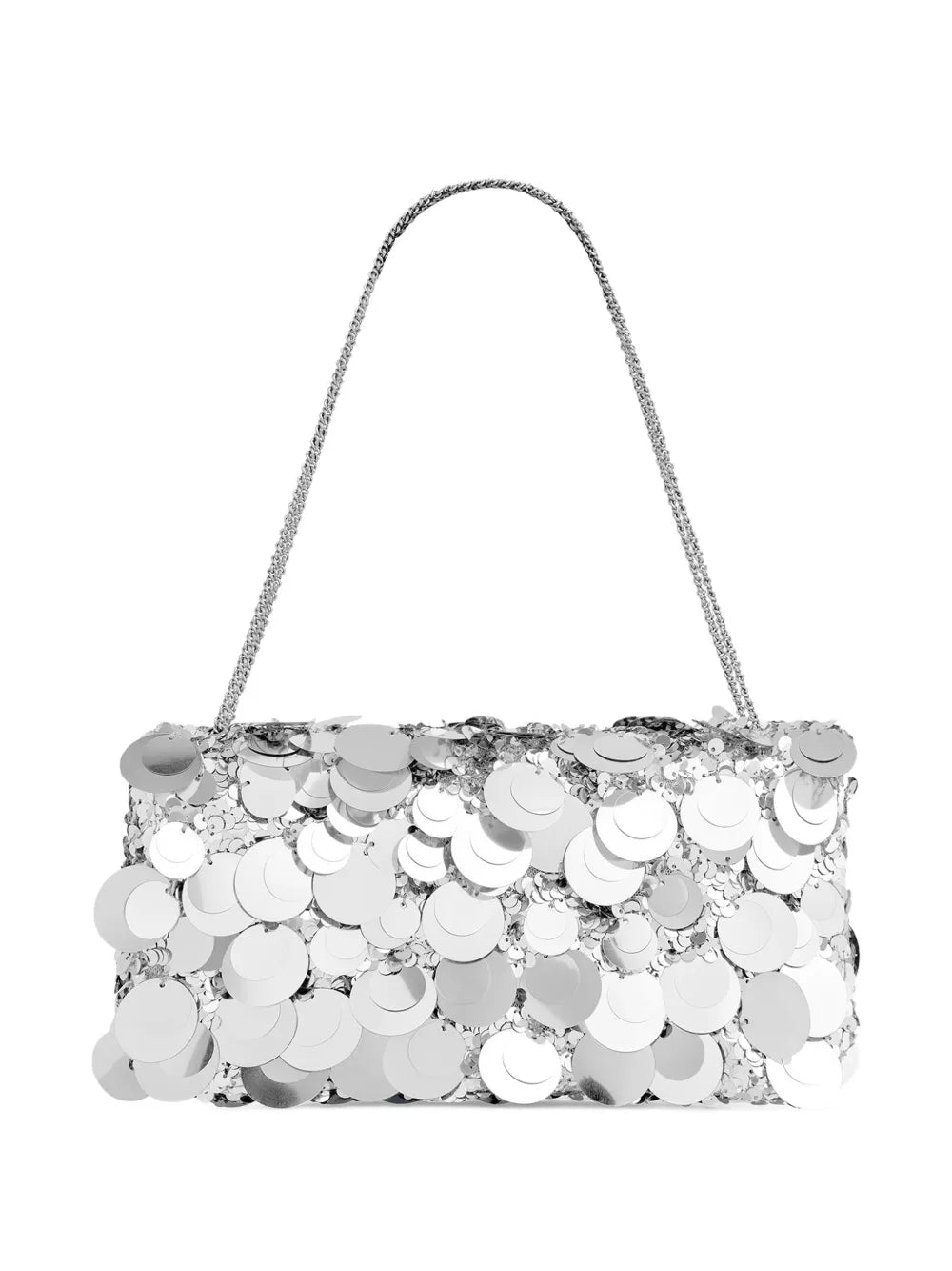 RABANNE BORSA PAILLETTES ARGENTO
