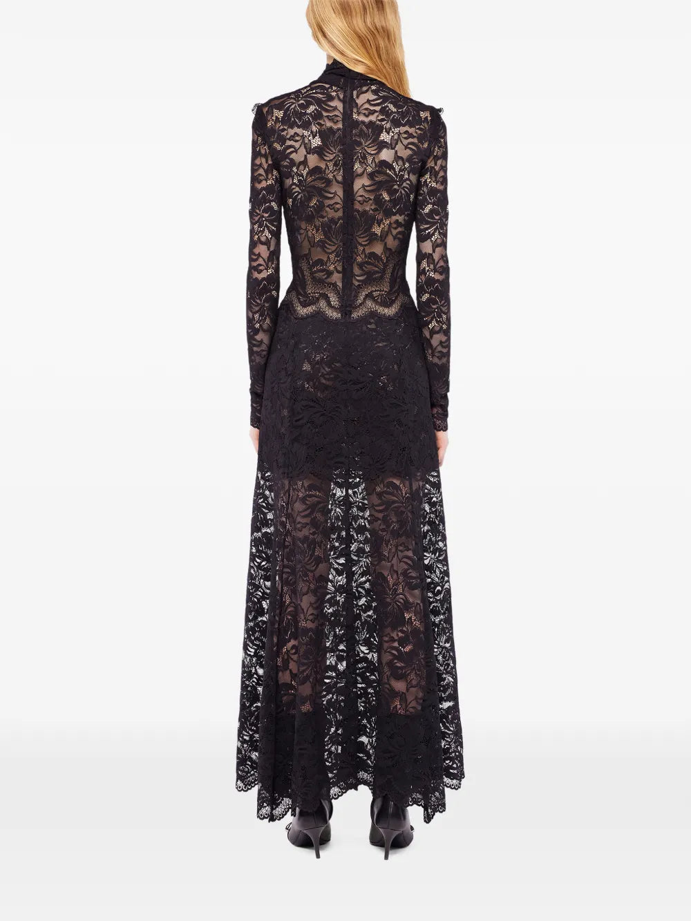 RABANNE ABITO LUNGO PIZZO BLACK