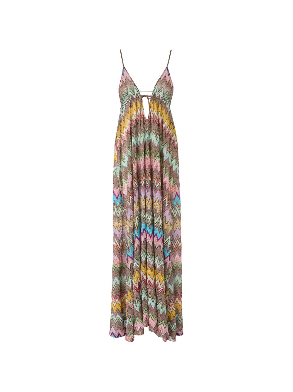 MISSONI ABITO  SPALLINE SOTTILI MULTICOLOR