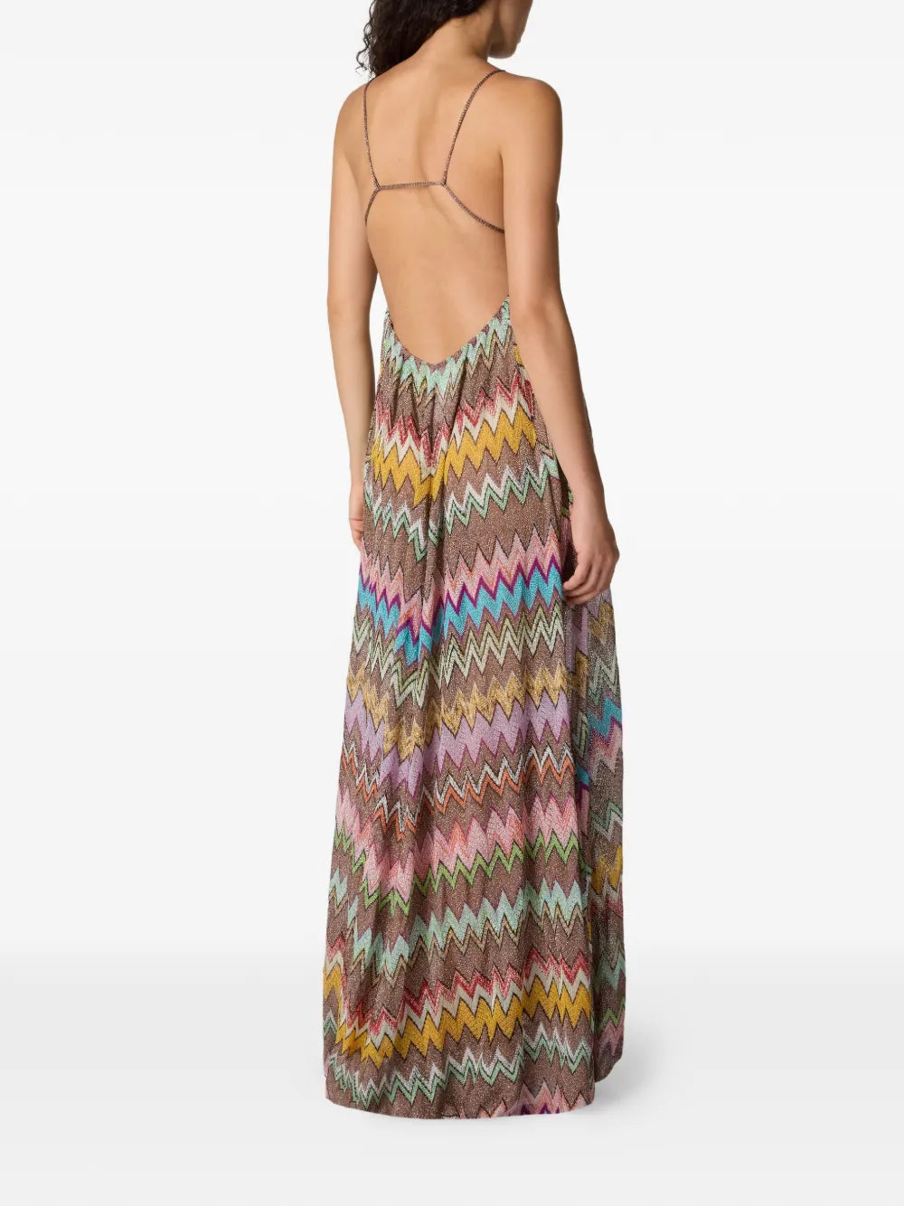 MISSONI ABITO  SPALLINE SOTTILI MULTICOLOR