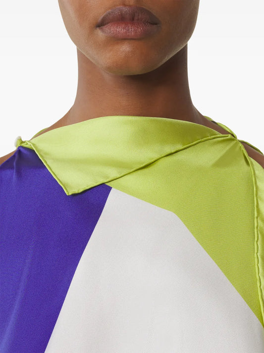 LANVIN TOP GRAPHIC ASIMMETRICO