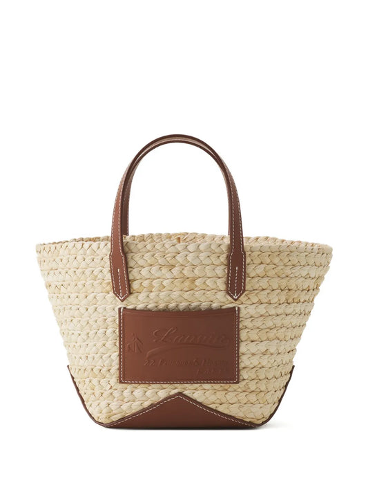 LANVIN BORSA TOTE ECRU COGNAC