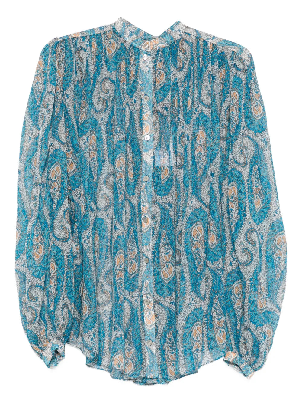 ETRO CAMICIA PAISLEY SETA AZZURRO