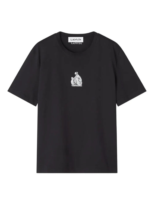 LANVIN T-SHIRT LOGO BLACK