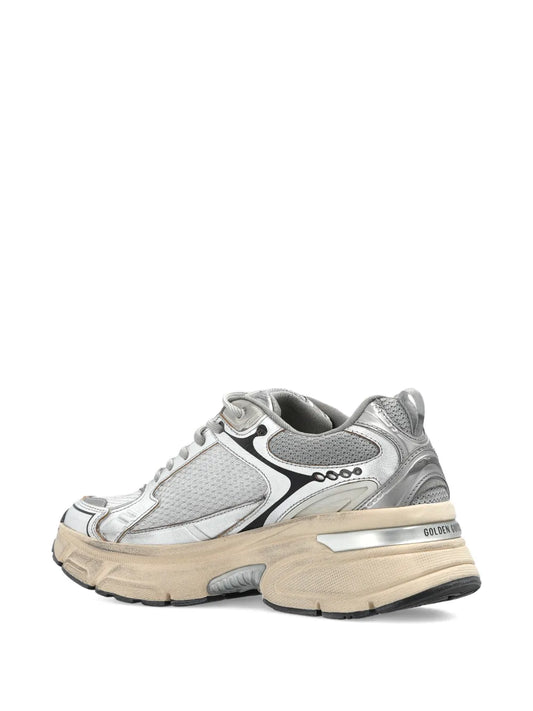 GOLDEN GOOSE SNEAKER LIGHTSTAR WHITE SILVER