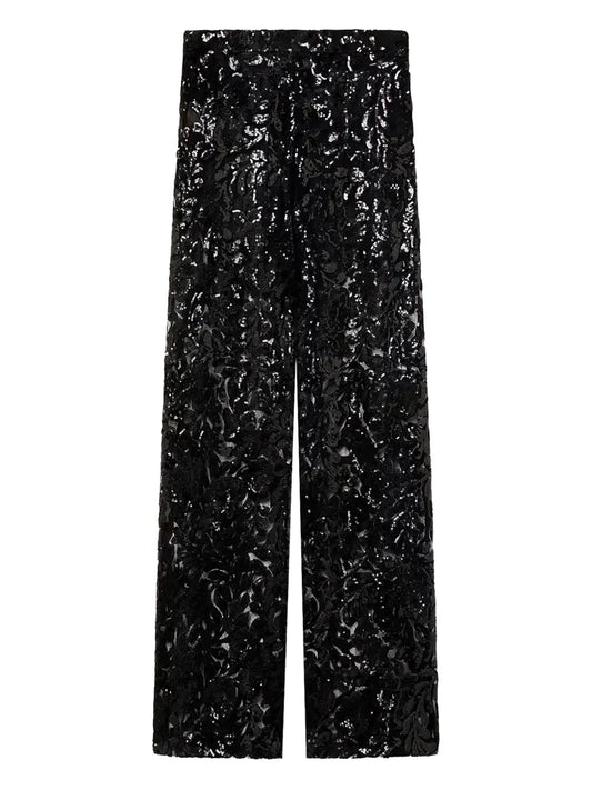 GOLDEN GOOSE PANTALONI ONIA  BLACK