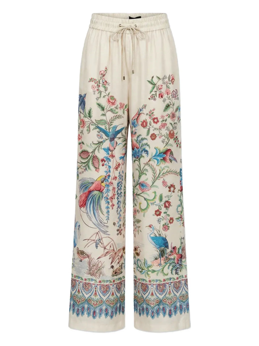 ETRO PANTALONI FIORI BIANCO