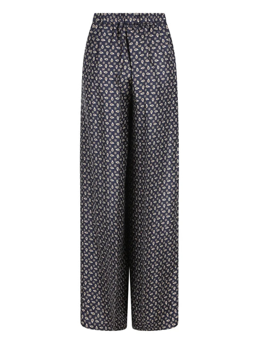 MAX MARA PANTALONE VISCHIO BLU