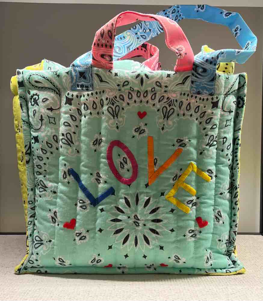 CALL IT BY YOUR NAME BORSA CABAS MIDDLE "LOVE" MINT