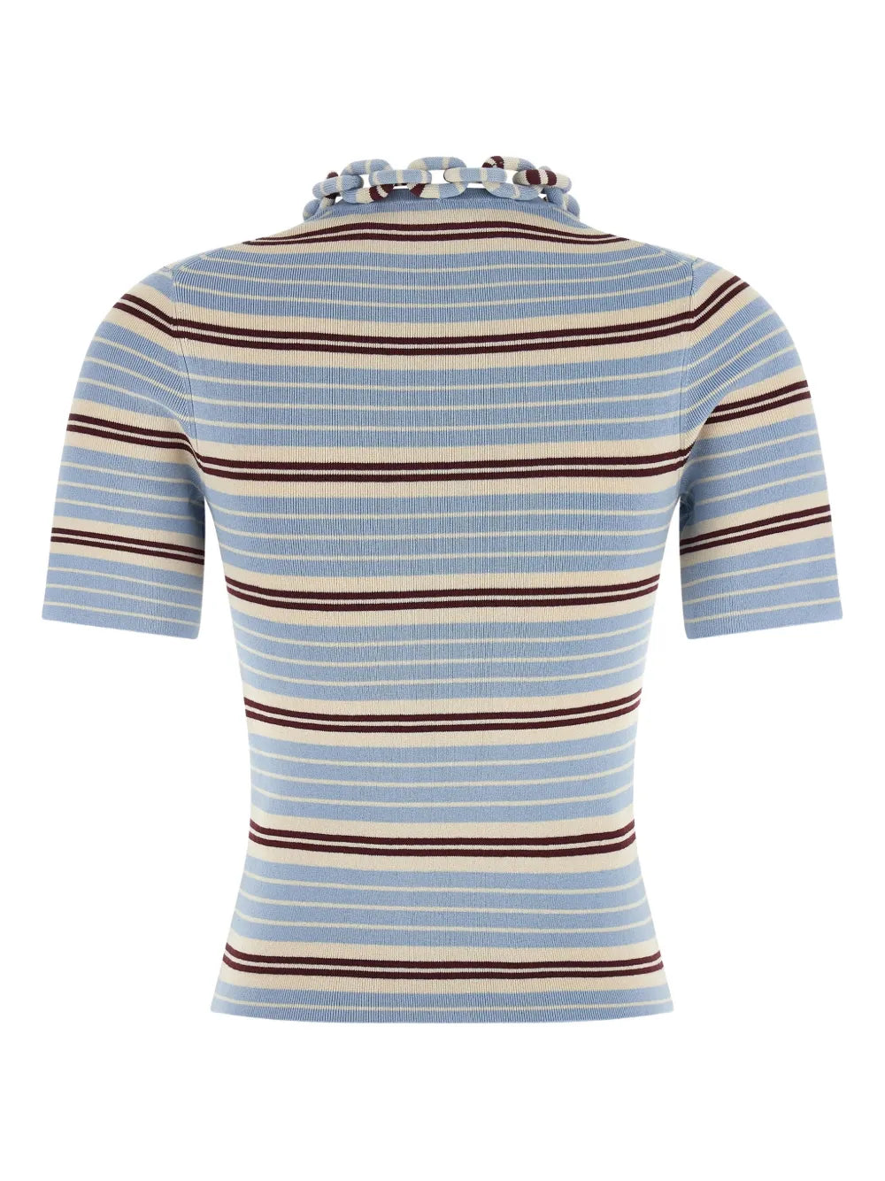 RABANNE MAGLIA CATENA A RIGHE AZZURRO