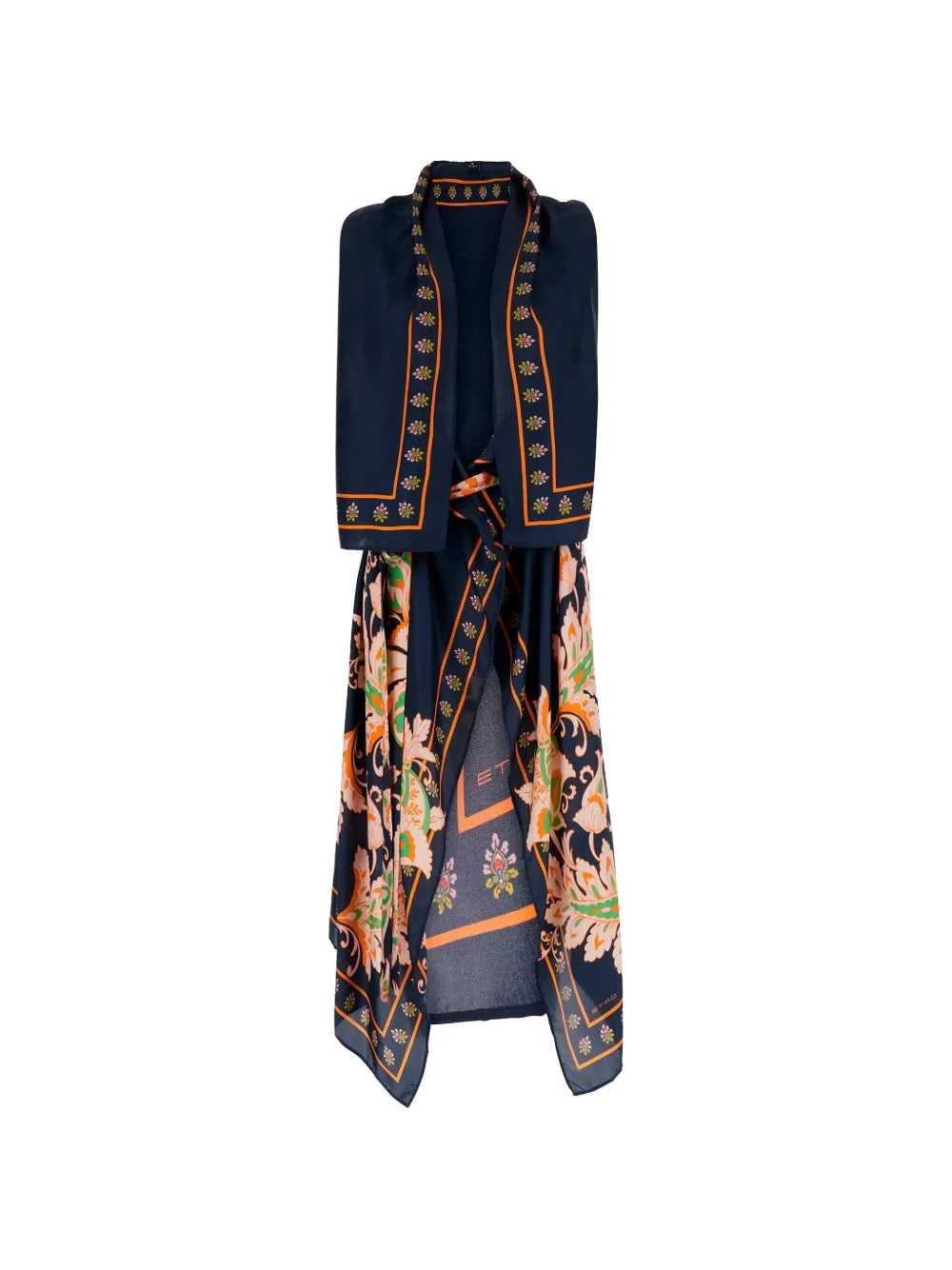 ETRO GILET FOULARD LUNGO FANTASIA