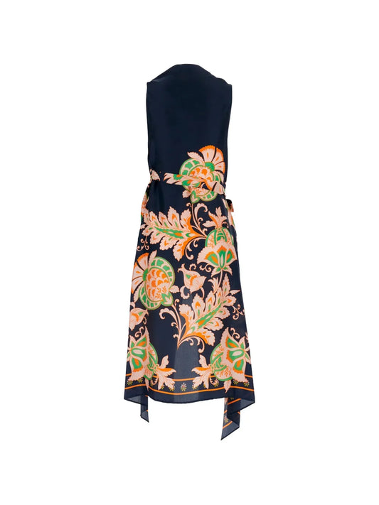 ETRO GILET FOULARD LUNGO FANTASIA