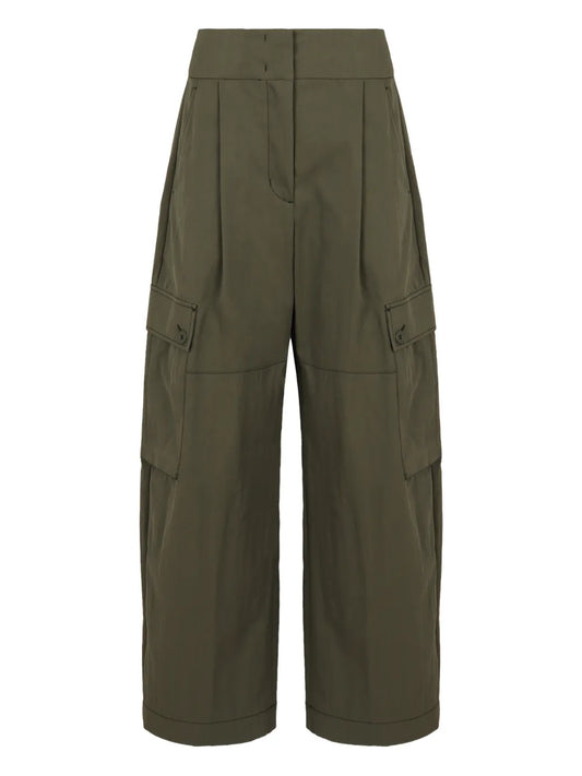 WEEKEND MAX MARA PANTALONE AQUILA MILITARE