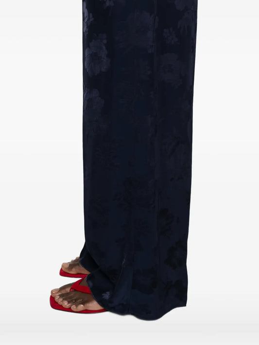 FORTE FORTE PANTALONI FIORI NOTTE