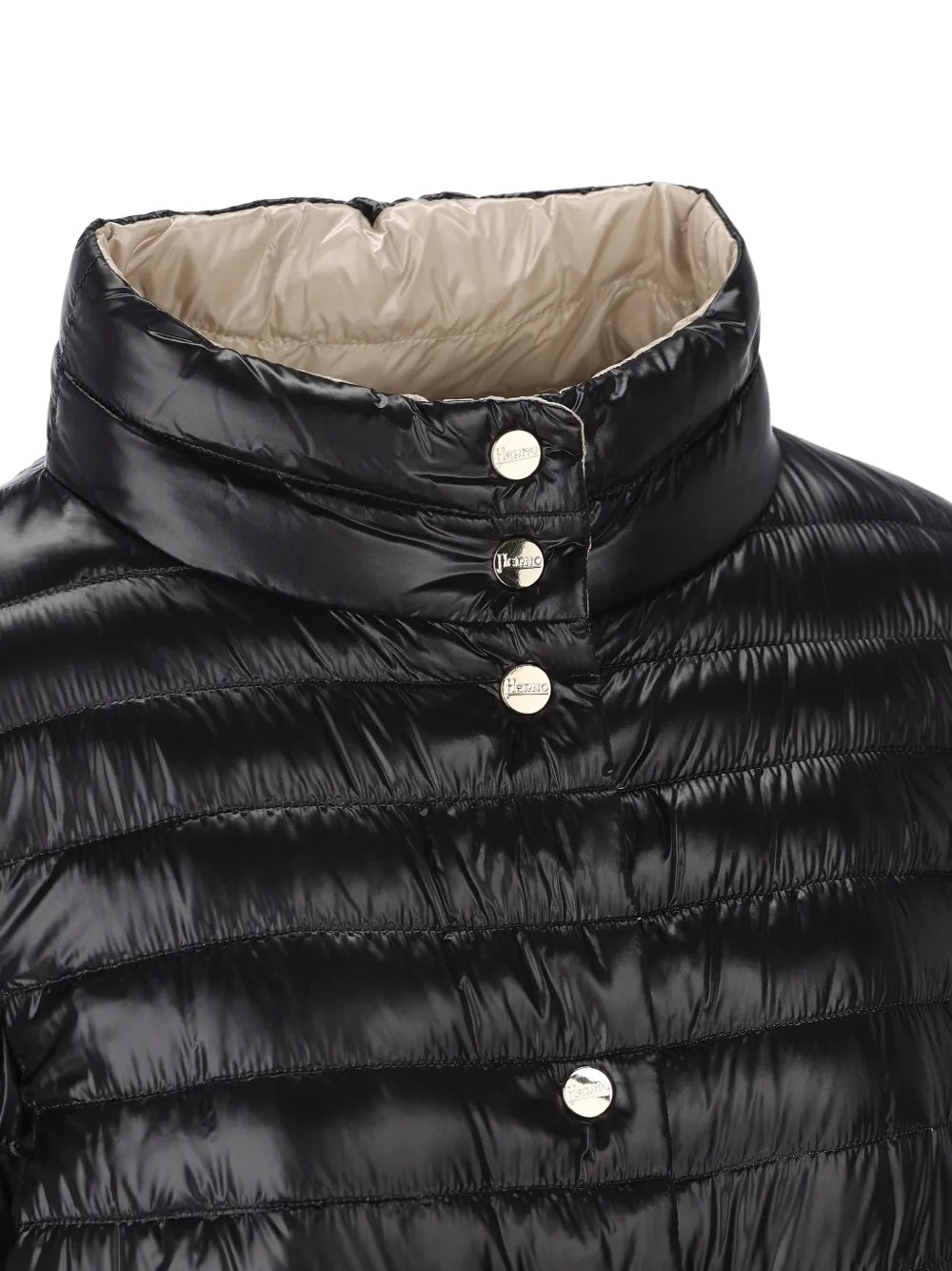 HERNO PIUMINO MIDI REVERSIBILE  NERO