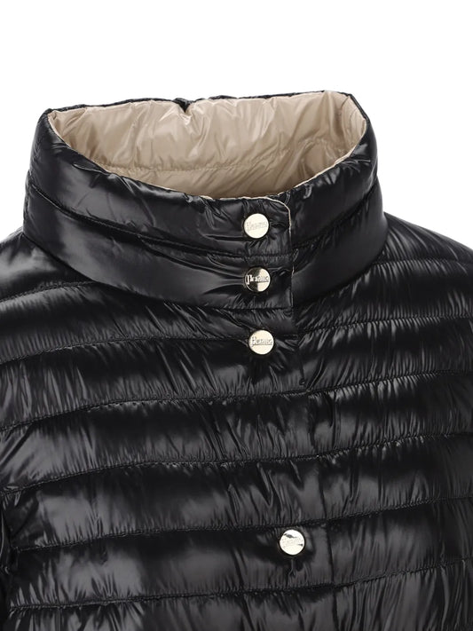 HERNO PIUMINO MIDI REVERSIBILE  NERO