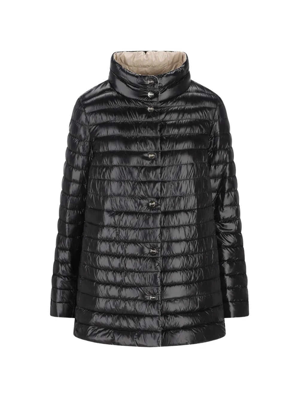 HERNO PIUMINO MIDI REVERSIBILE  NERO