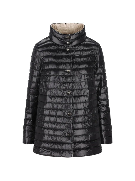 HERNO PIUMINO MIDI REVERSIBILE  NERO
