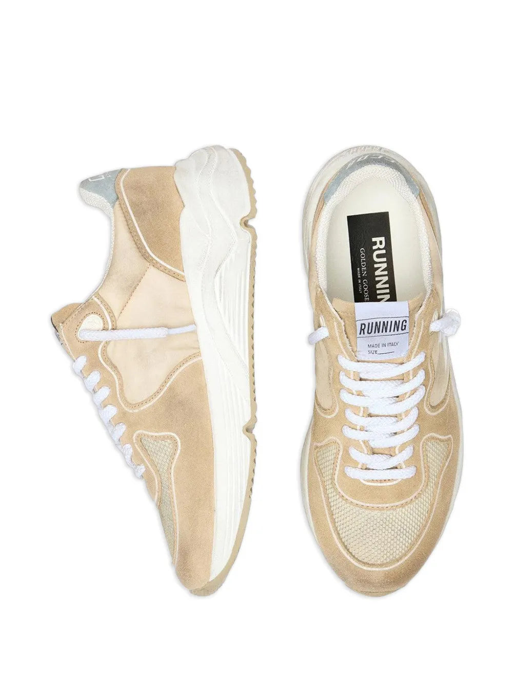 GOLDEN GOOSE SNEAKERS RUNNER SOLE BEIGE