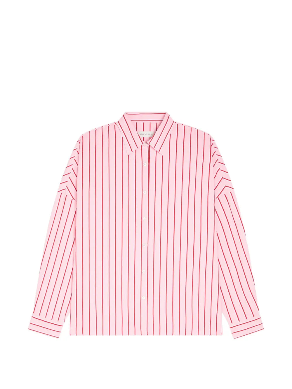 DRIES VAN NOTEN CAMICIA ROSA A RIGHE