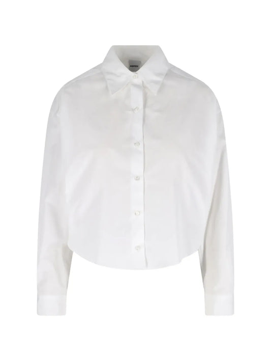 ASPES CAMICIA CROP BIANCA