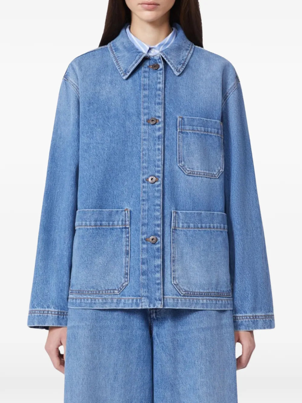 WEEKEND MAX MARA CAMICIA CIRCOLI INDACO