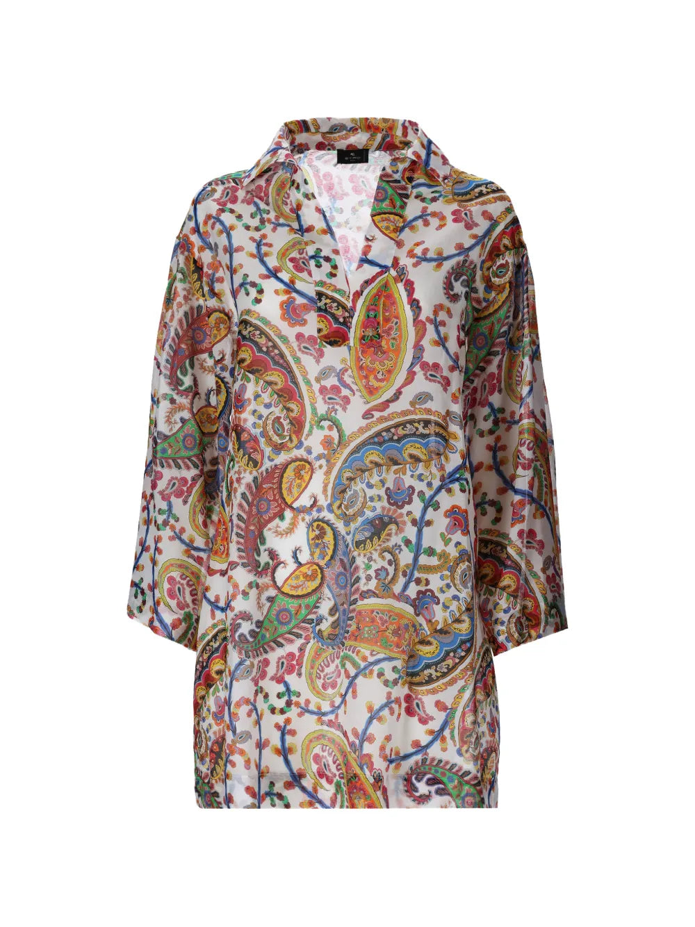 ETRO CAMICIA KIMONO PAISLEY BIANCO