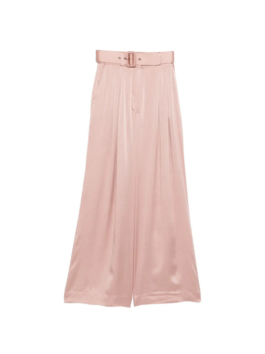 ZIMMERMANN PANTALONI SETA ROSE