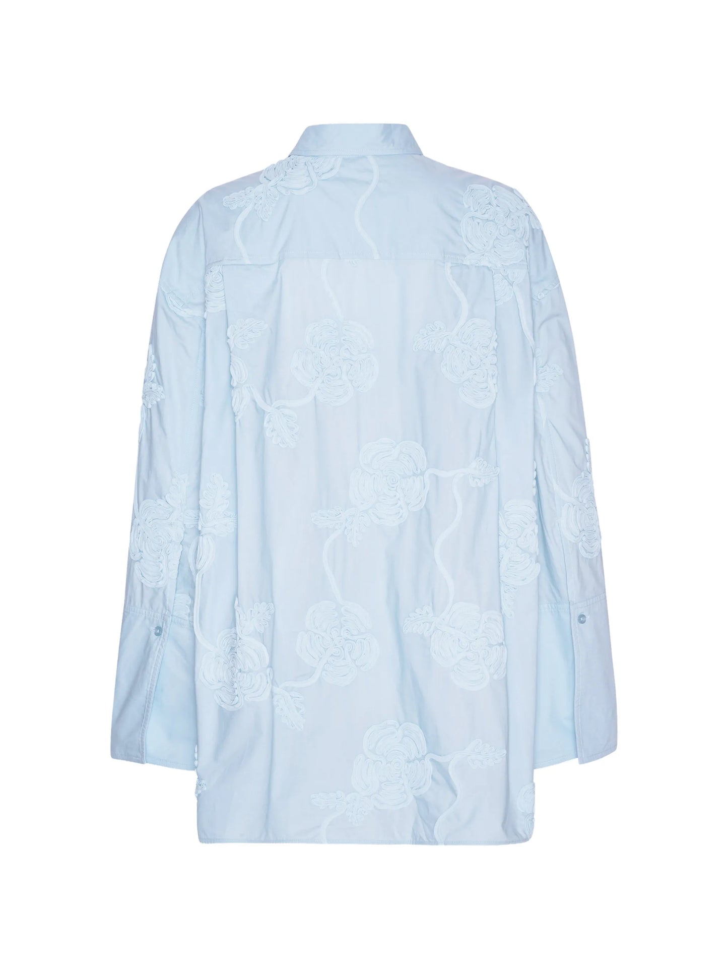 ROTATE CAMICIA A FIORI AZZURRO