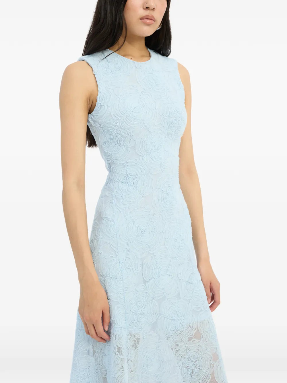 ROTATE ABITO MESH MAXI AZZURRO