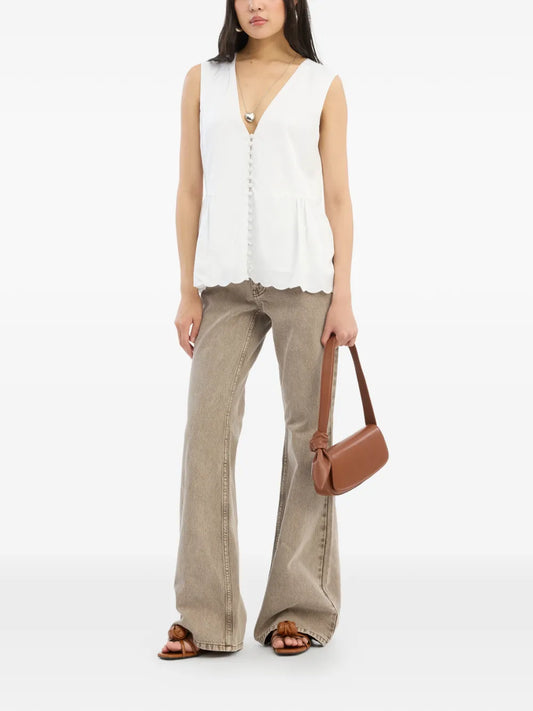 ROTATE JEANS FLARED DRIFTWOOD
