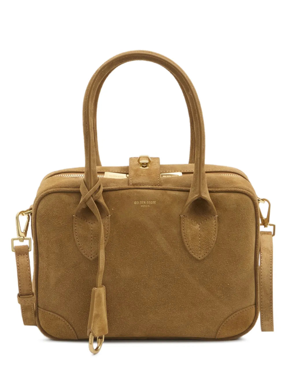 GOLDEN GOOSE BORSA VITA SUEDE CAMMELLO