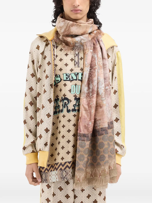 PIERRE-LOUIS MASCIA SCIARPA FOULARD MARRONE