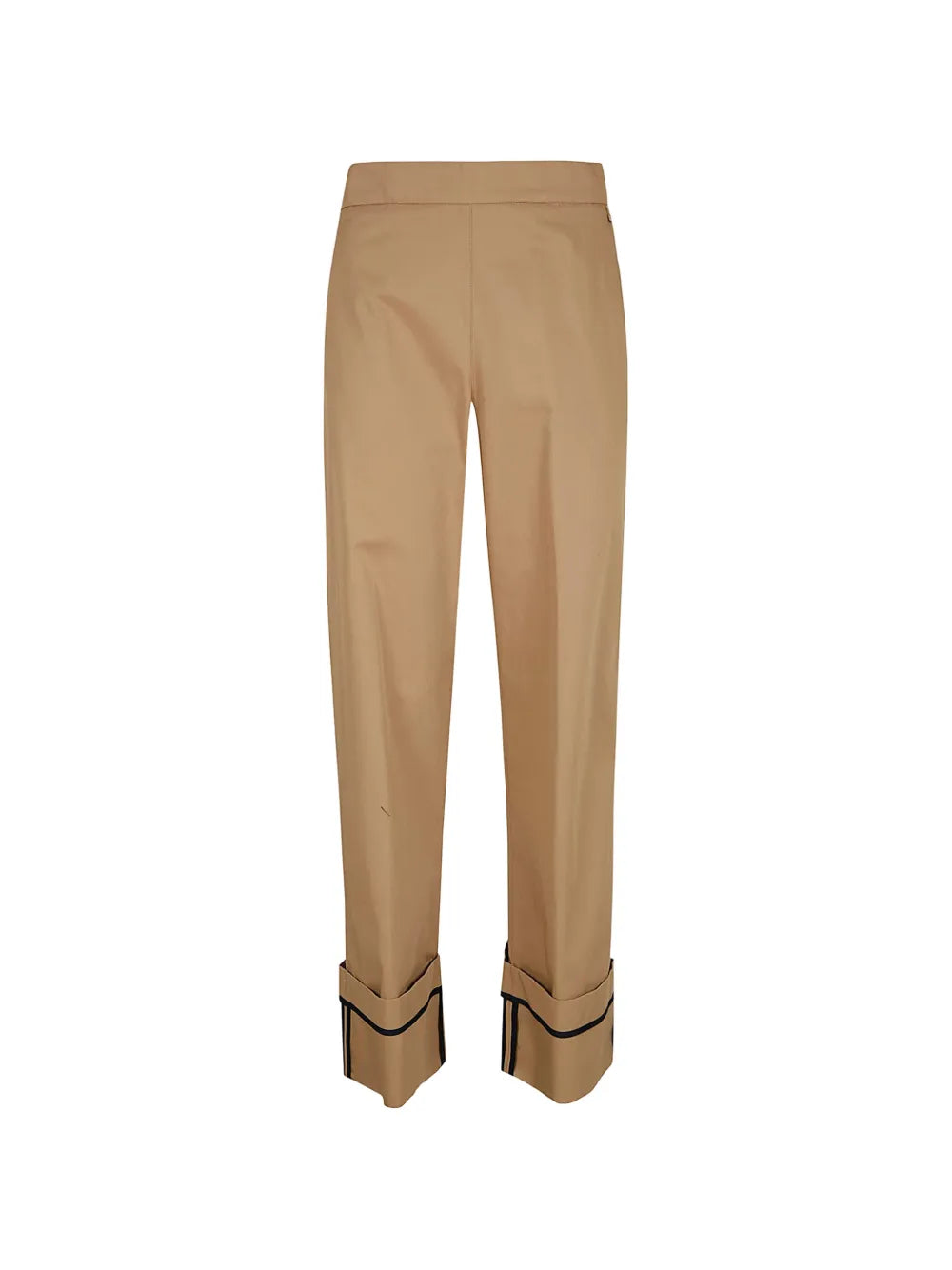 HERNO PANTALONI RISVOLTO CAMMELLO