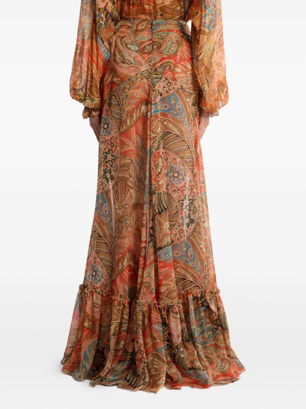 ETRO GONNA PAISLEY MULTICOLOR MARRONE