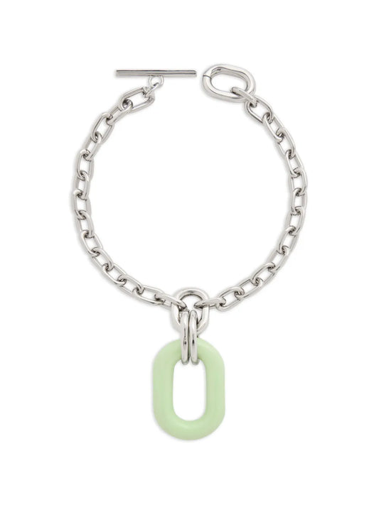 RABANNE COLLANA PENDENTE OVERSIZE VERDE