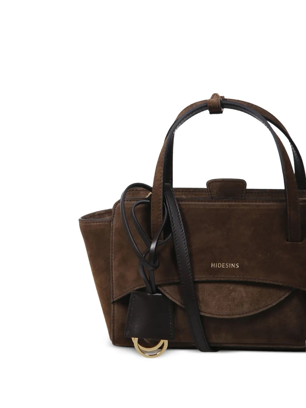 HIDESINS BORSA FLAP S SUEDE CHOCOLAT