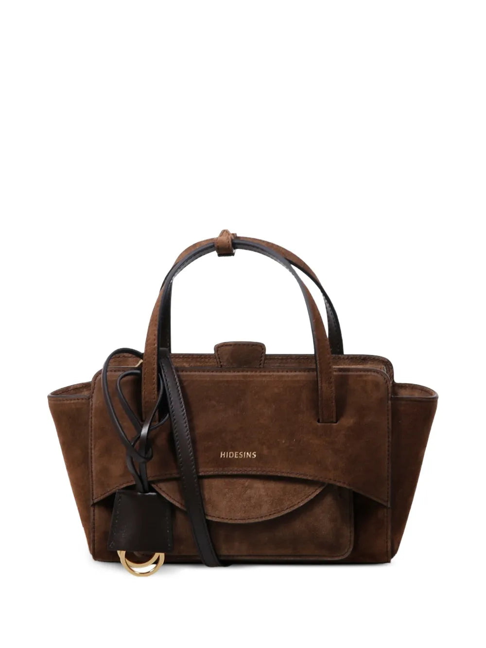 HIDESINS BORSA FLAP S SUEDE CHOCOLAT