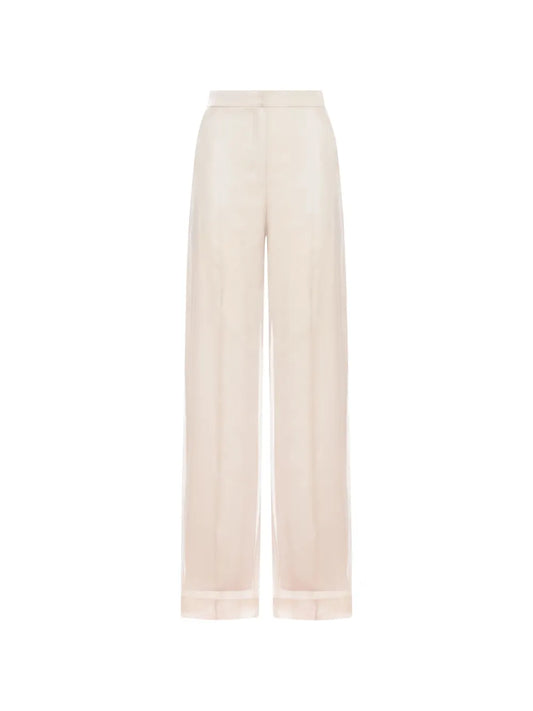 MAX MARA PANTALONE SETA ROSA