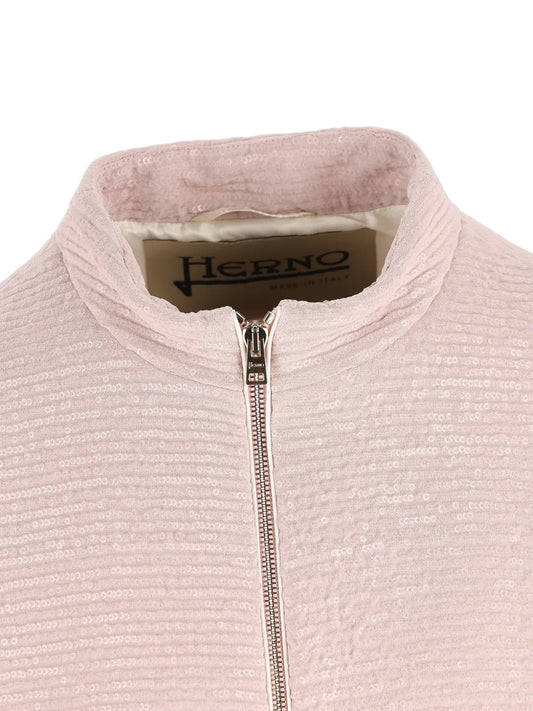 HERNO GIUBBINO PAILLETTES ROSA