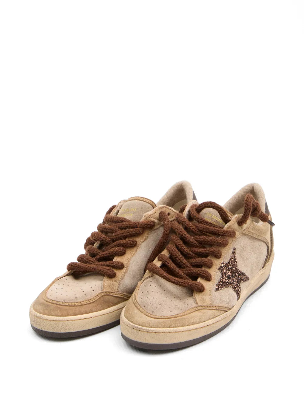 GOLDEN GOOSE SNEAKER BALLSTAR BEIGE BROWN