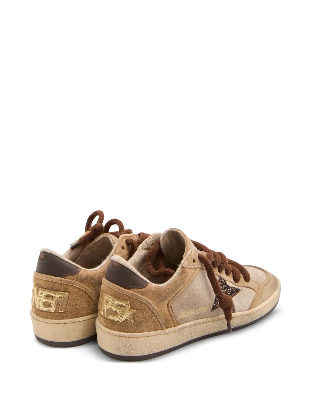 GOLDEN GOOSE SNEAKER BALLSTAR BEIGE BROWN