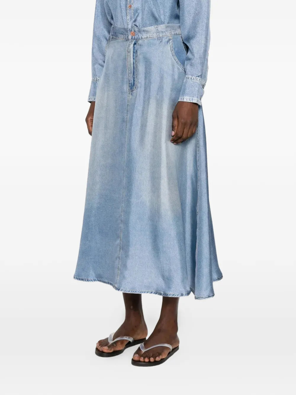 PIERRE-LOUIS MASCIA GONNA SETA DENIM