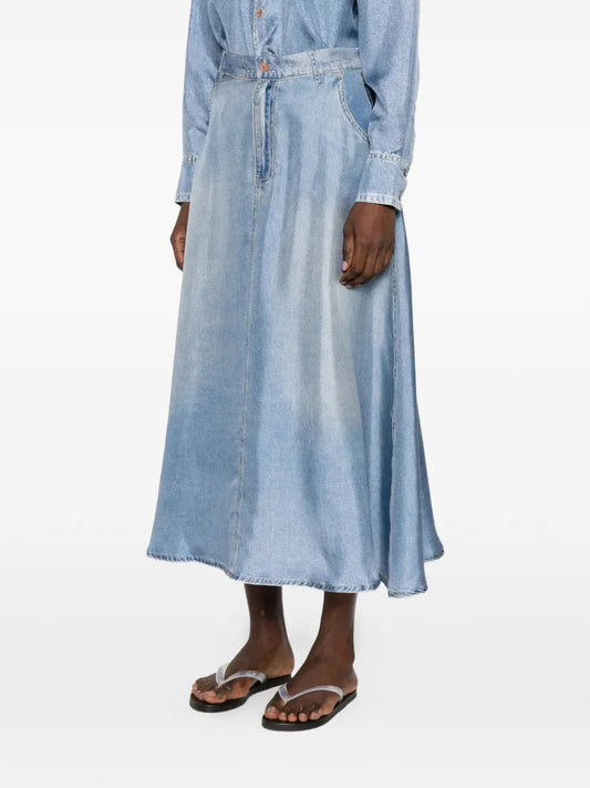 PIERRE-LOUIS MASCIA GONNA SETA DENIM