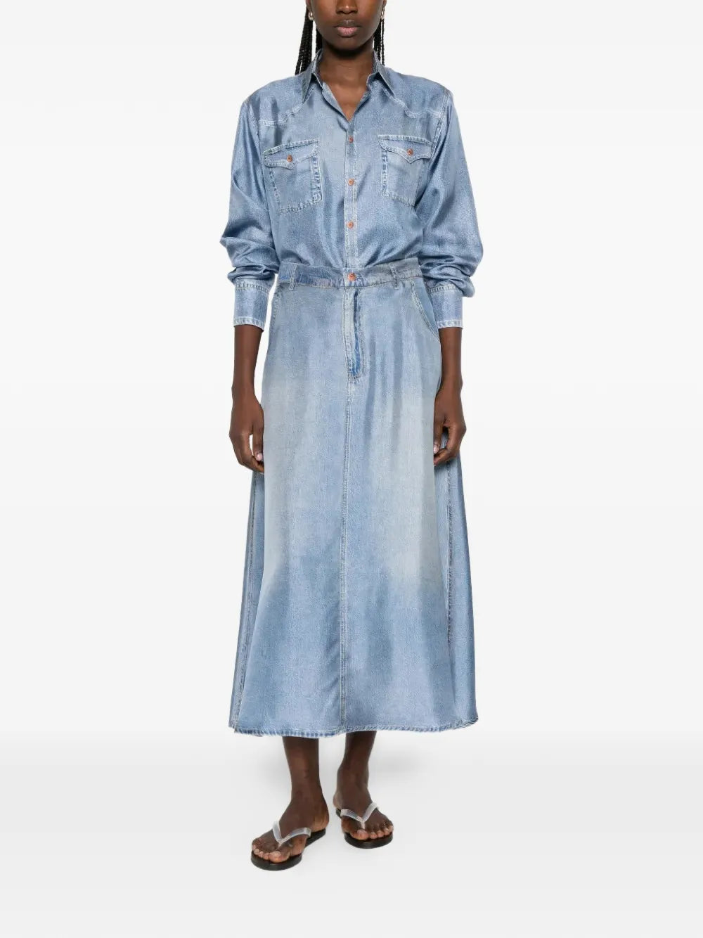 PIERRE-LOUIS MASCIA GONNA SETA DENIM
