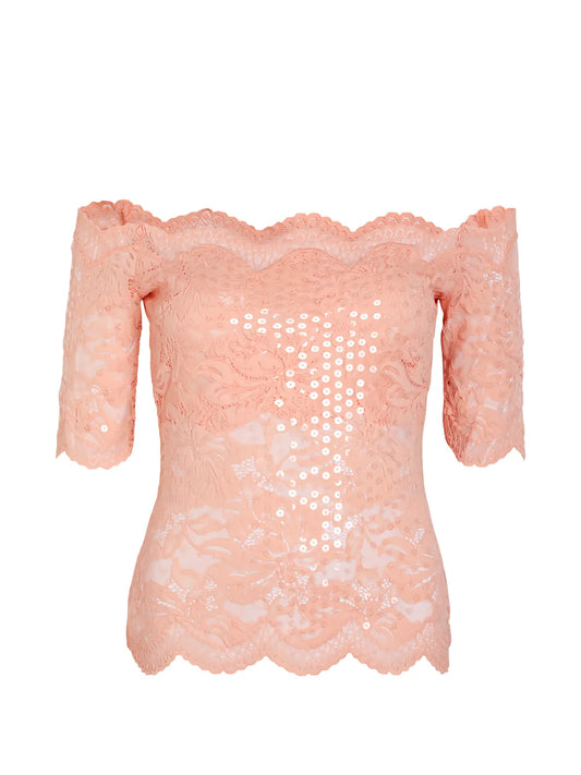 RABANNE TOP PIZZO SALMON PINK
