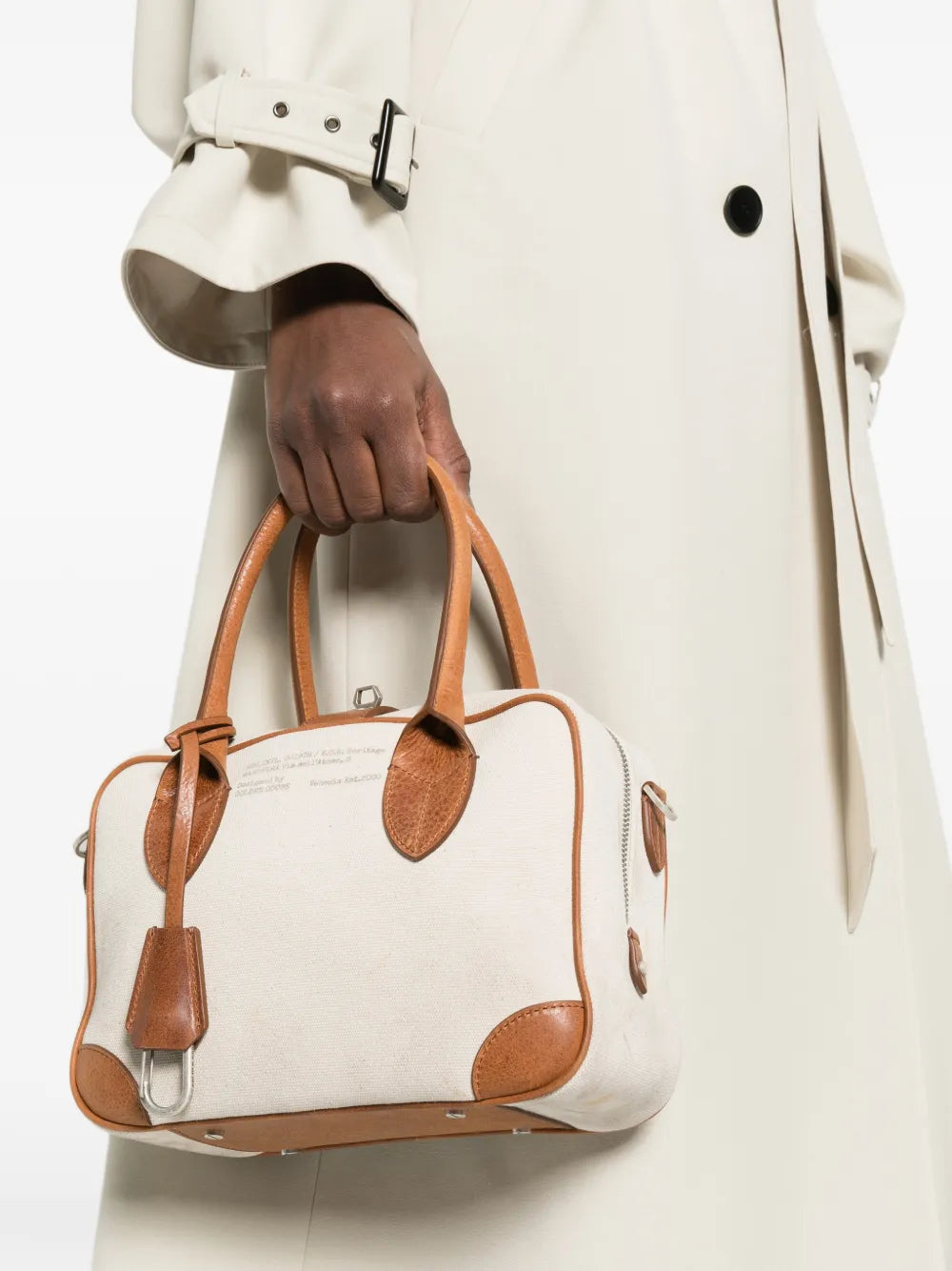 GOLDEN GOOSE BORSA TOTE TELA AVORIO