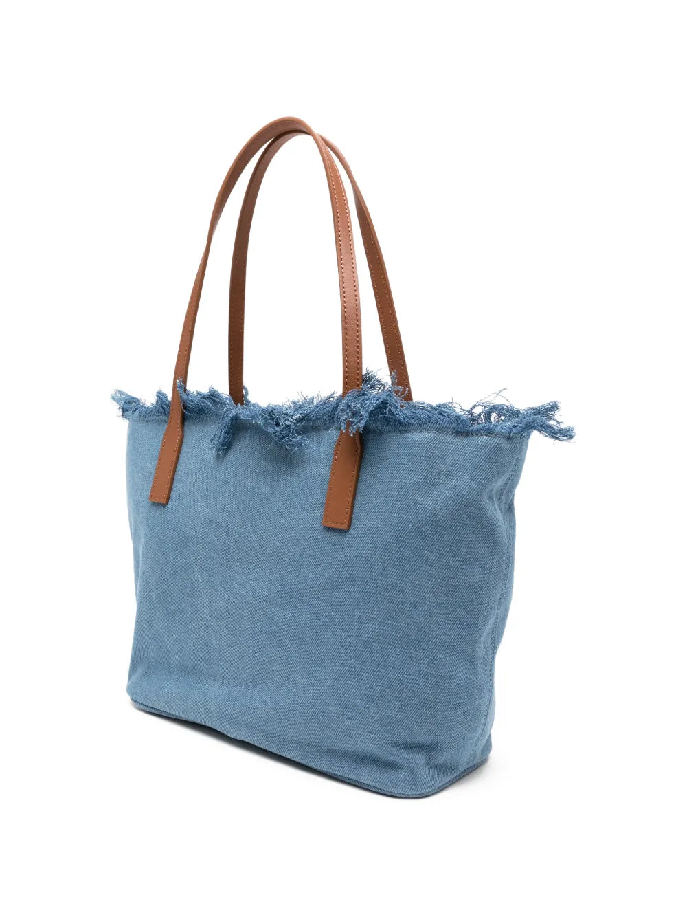 MC2 ST.BARTH BORSA CITY BAG MID FRINGE  DENIM