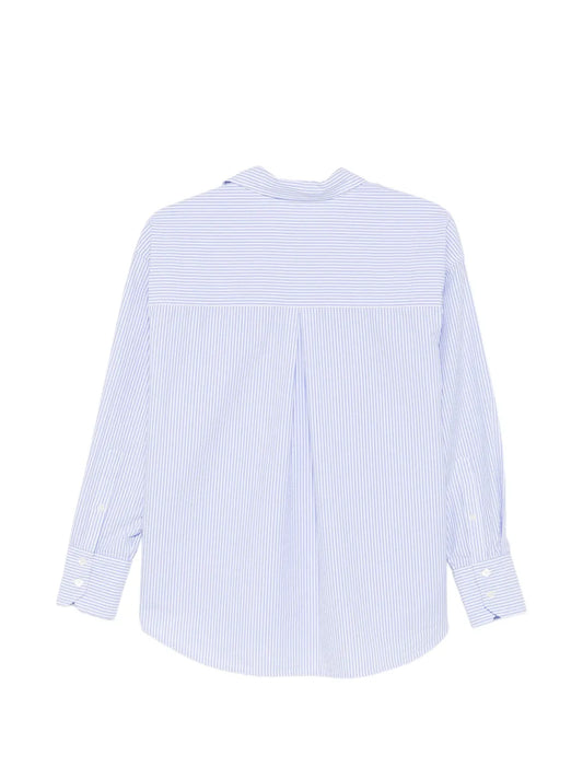 MC2 ST.BARTH CAMICIA SEERSUCKER RIGHE AZZURRO "M'AMA"